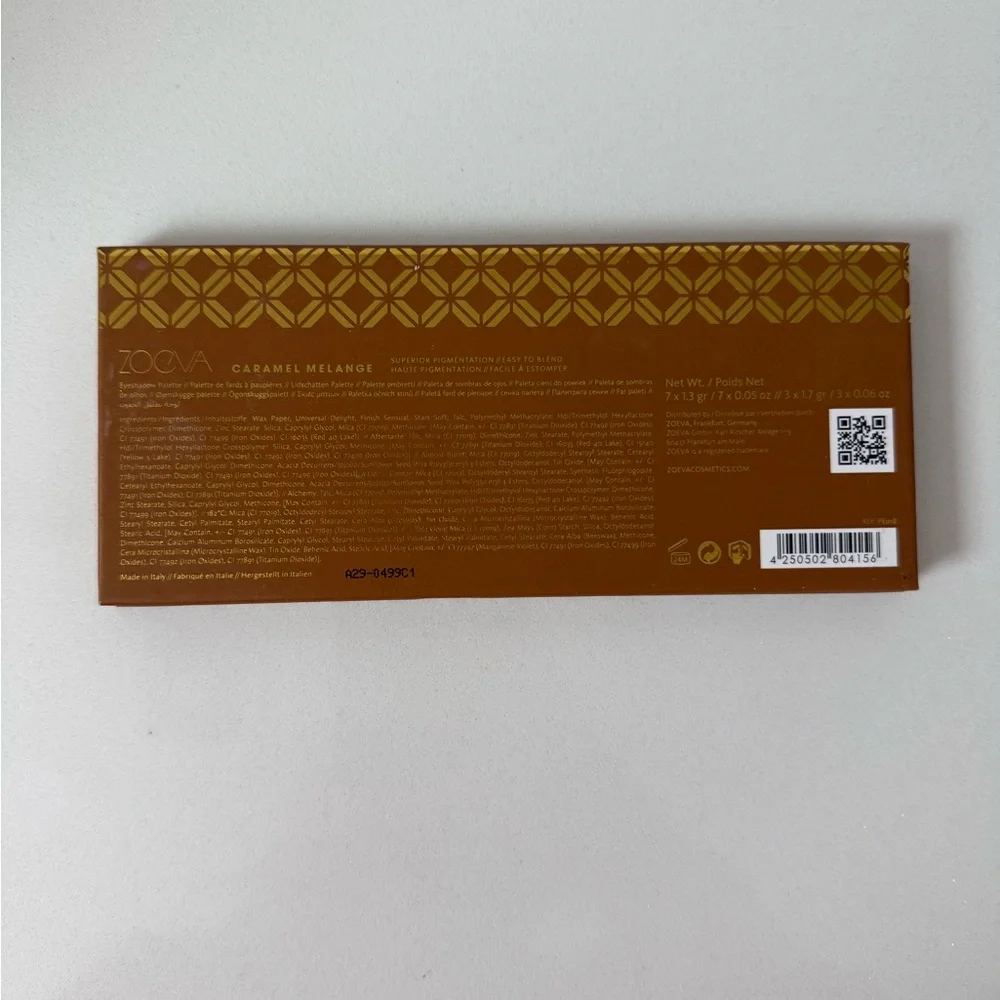 ZOEVA Caramel Melange Neutral Eyeshadow Palette NEW